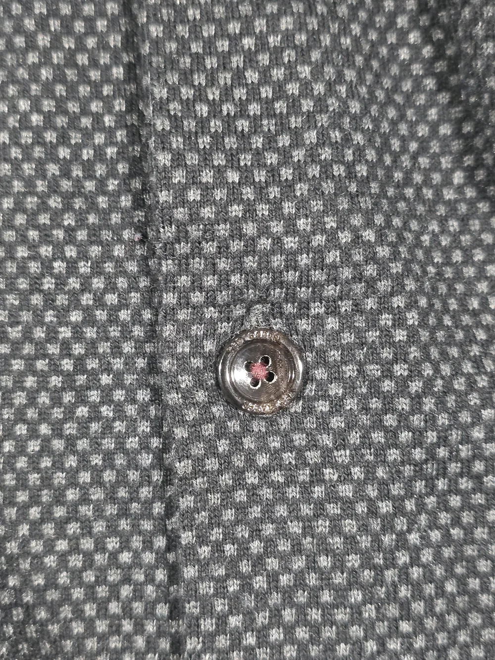 Ted Baker London Men XXL Charcoal Gray Geometric Pattern Long Sleeve Button Shir